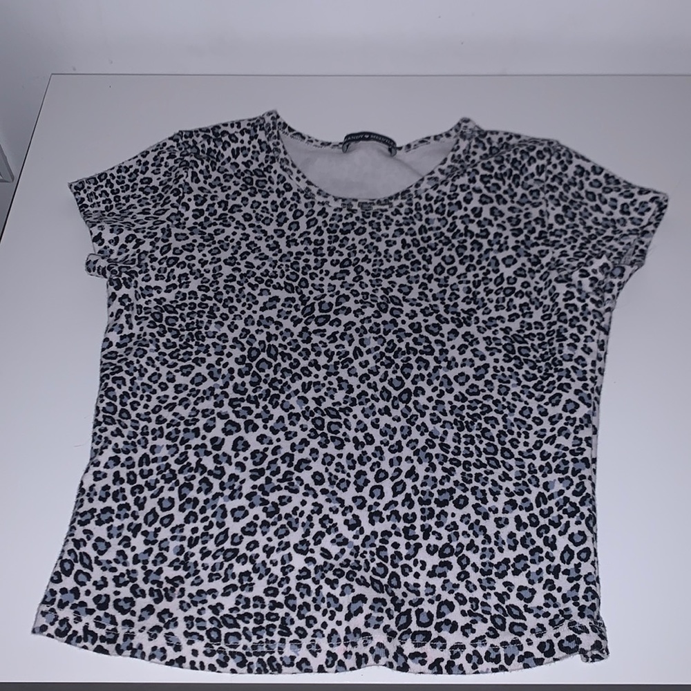 brandy melville blue cheeta print top